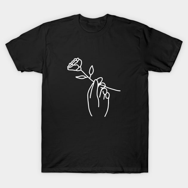 Hand with Rose T-Shirt by Ashleigh Green Studios